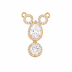 Elegant Rose Gold Mangalsutra with Dual Crystal Drop Pendant
