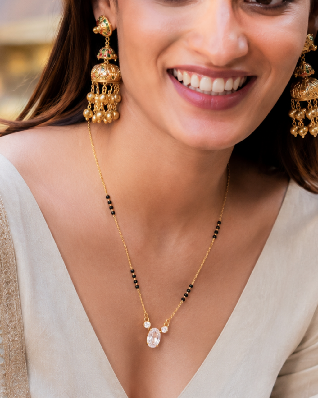 Crystal Elegance Mangalsutra
