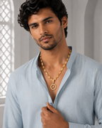 Luxury Star Gold Pendant Chain Set