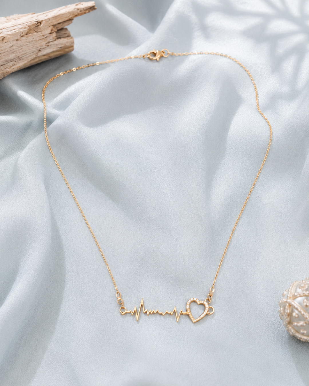 Heartbeat heart pendant necklace