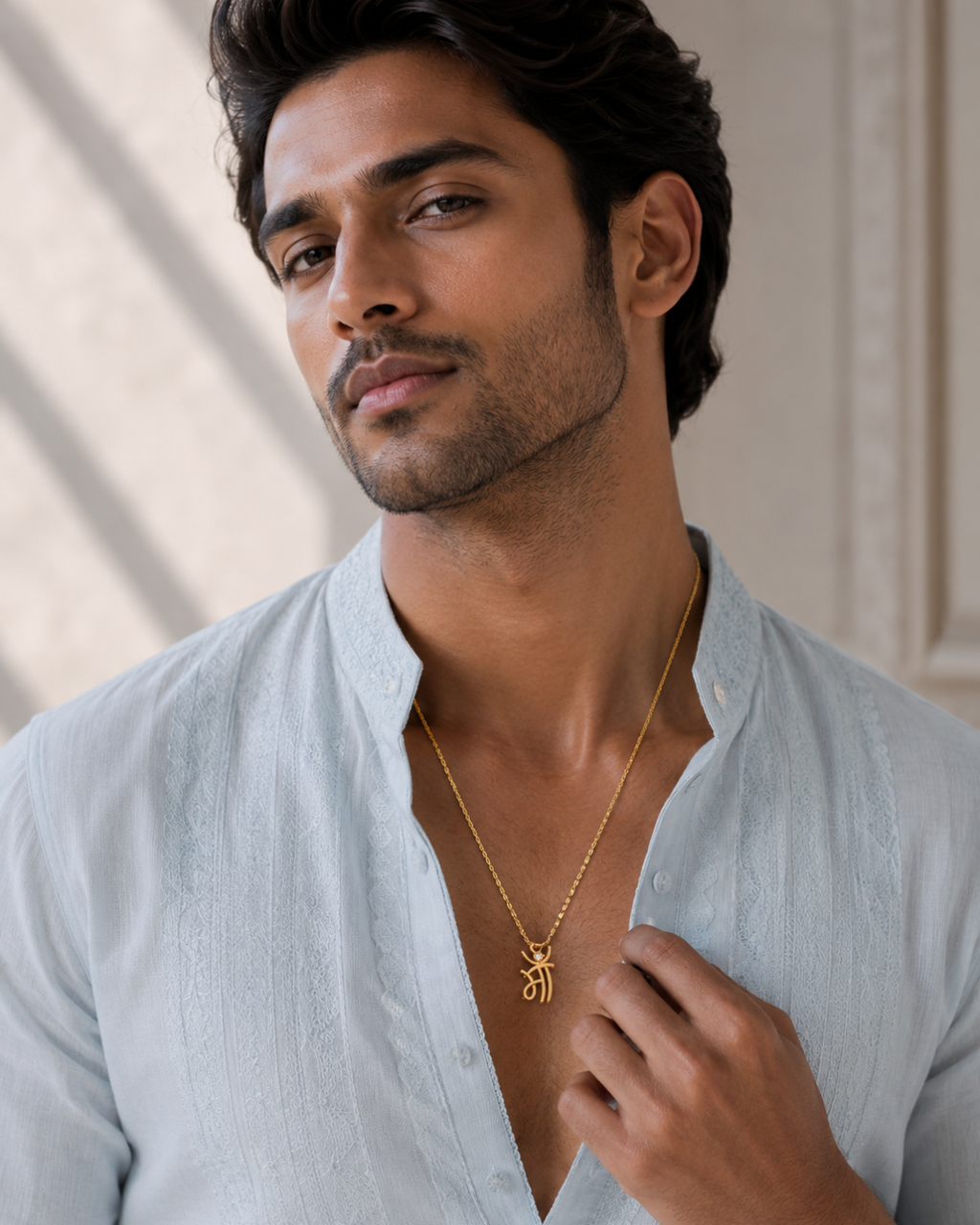 Elegant Initial Gold Pendant Necklace