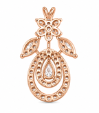 Rose Gold Floral Drop Mangalsutra Necklace