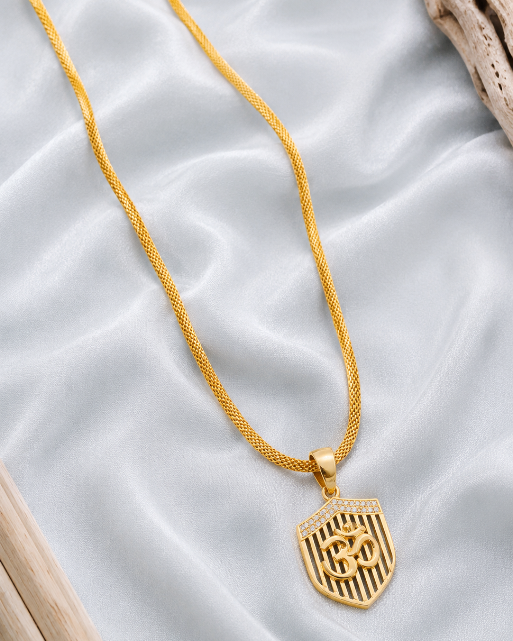 Om Bliss Shield Pendant