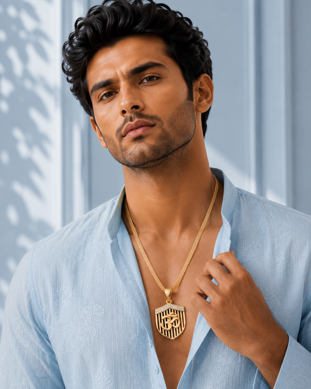 Om Bliss Shield Pendant