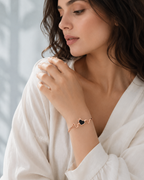 Midnight Heart Rose Gold Bracelet