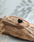 Noir Heart Rose Gold Bracelet