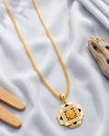 Royal Lion Gold Pendant with Premium Mesh Chain