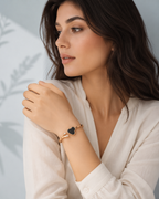 Noir Heart Rose Gold Bracelet