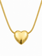 Elegant Gold Heart Snake Chain Necklace for Women
