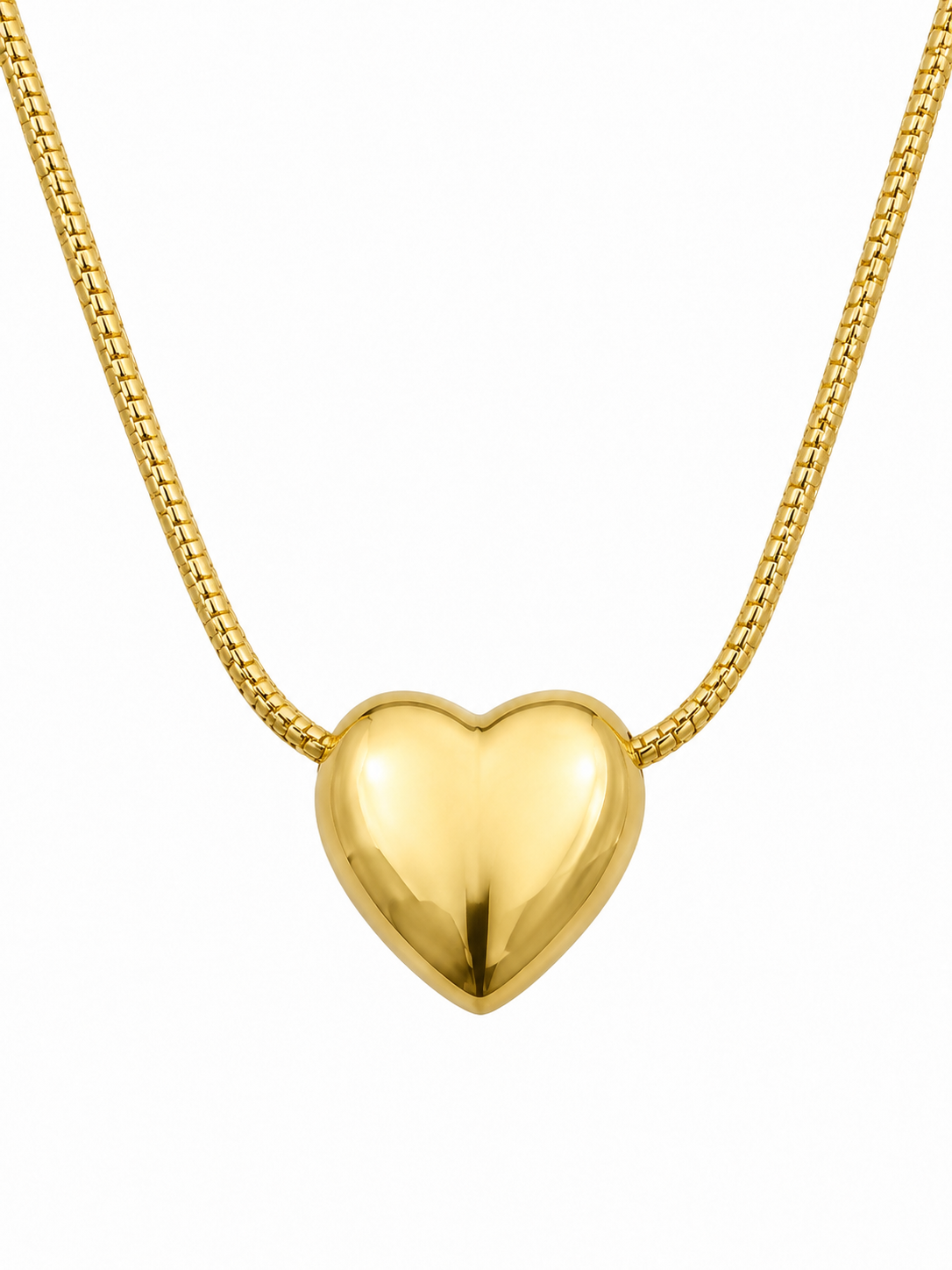 Elegant Gold Heart Snake Chain Necklace for Women