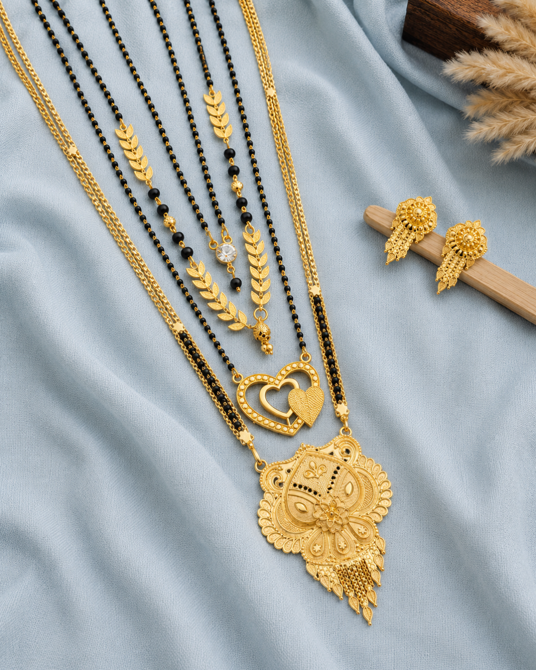Traditional Gold Mangalsutra Combo