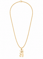 Elegant Initial Letter Pendant Necklace for Women (Gold Plated)