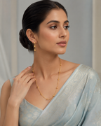 Golden Beaded Chain Necklace