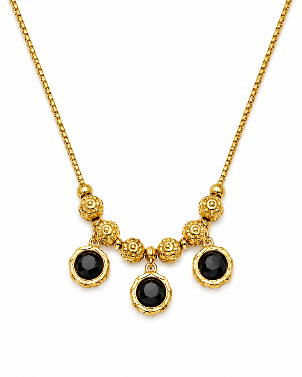 Midnight Trio Pendant Necklace