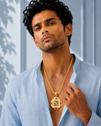 Royal Panther Gold Pendant with Premium Mesh Chain