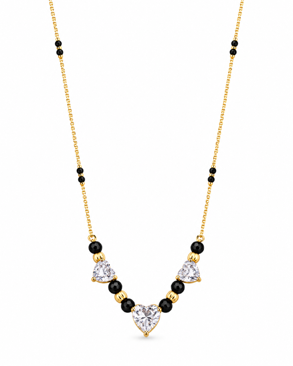 Crystal Hearts Mangalsutra