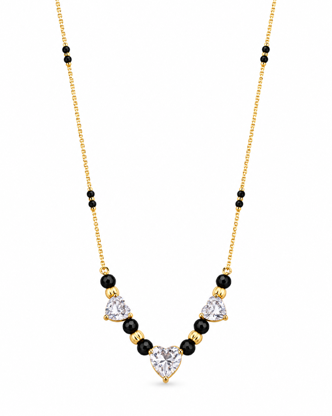 Crystal Hearts Mangalsutra
