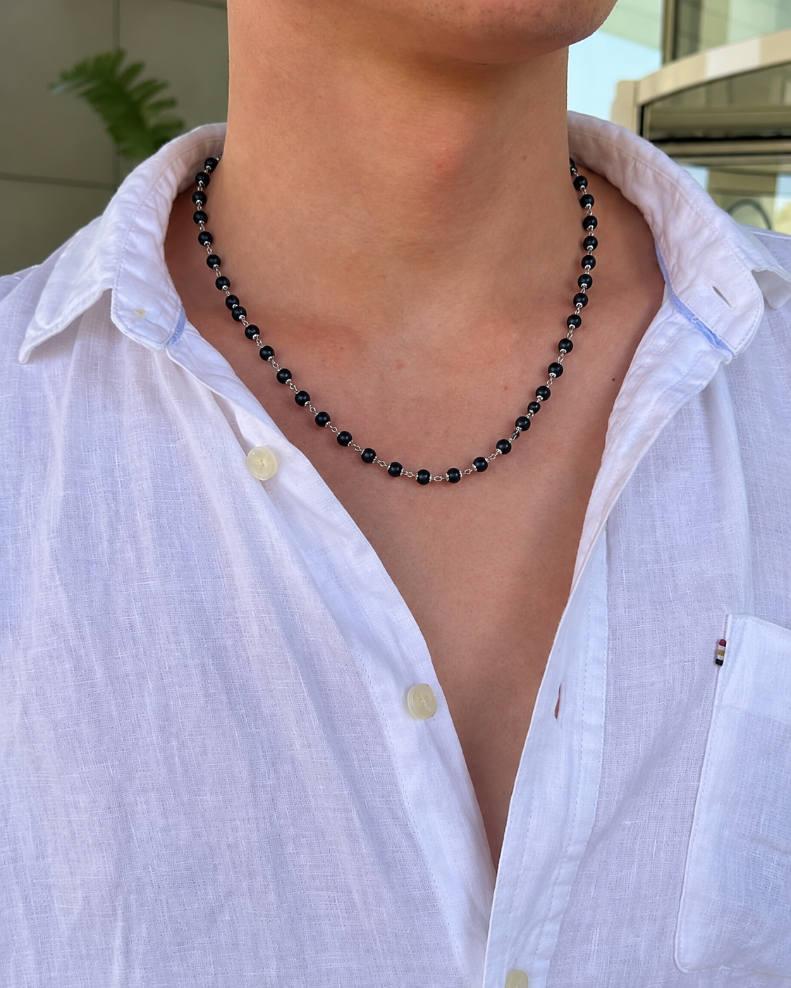 Elegant Black Beaded Mangalsutra Style Chain for Women