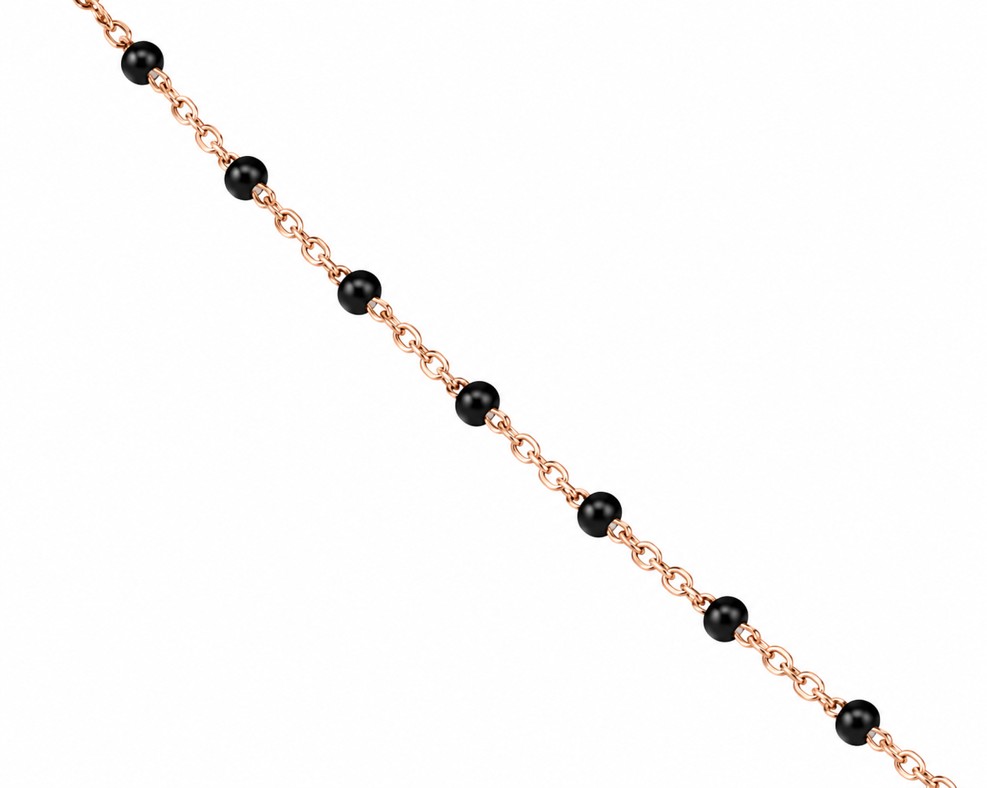 Rose Gold Floral Drop Mangalsutra Necklace