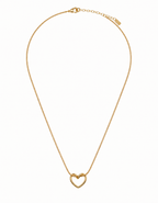 Minimal Gold Open Heart Pendant Necklace for Women