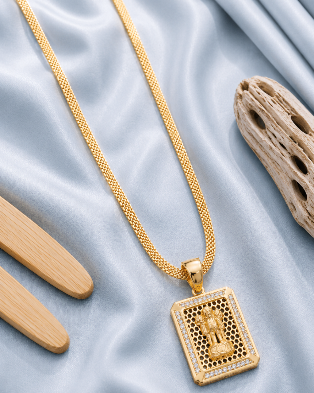 Divine Gold Hanuman Pendant Necklace