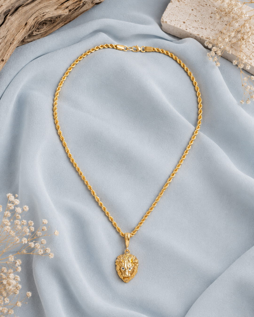 Royal Lion Gold Pendant Necklace