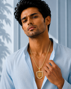 Divine Om Gold Pendant Necklace