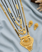 Golden Leaf Mangalsutra Combo Set