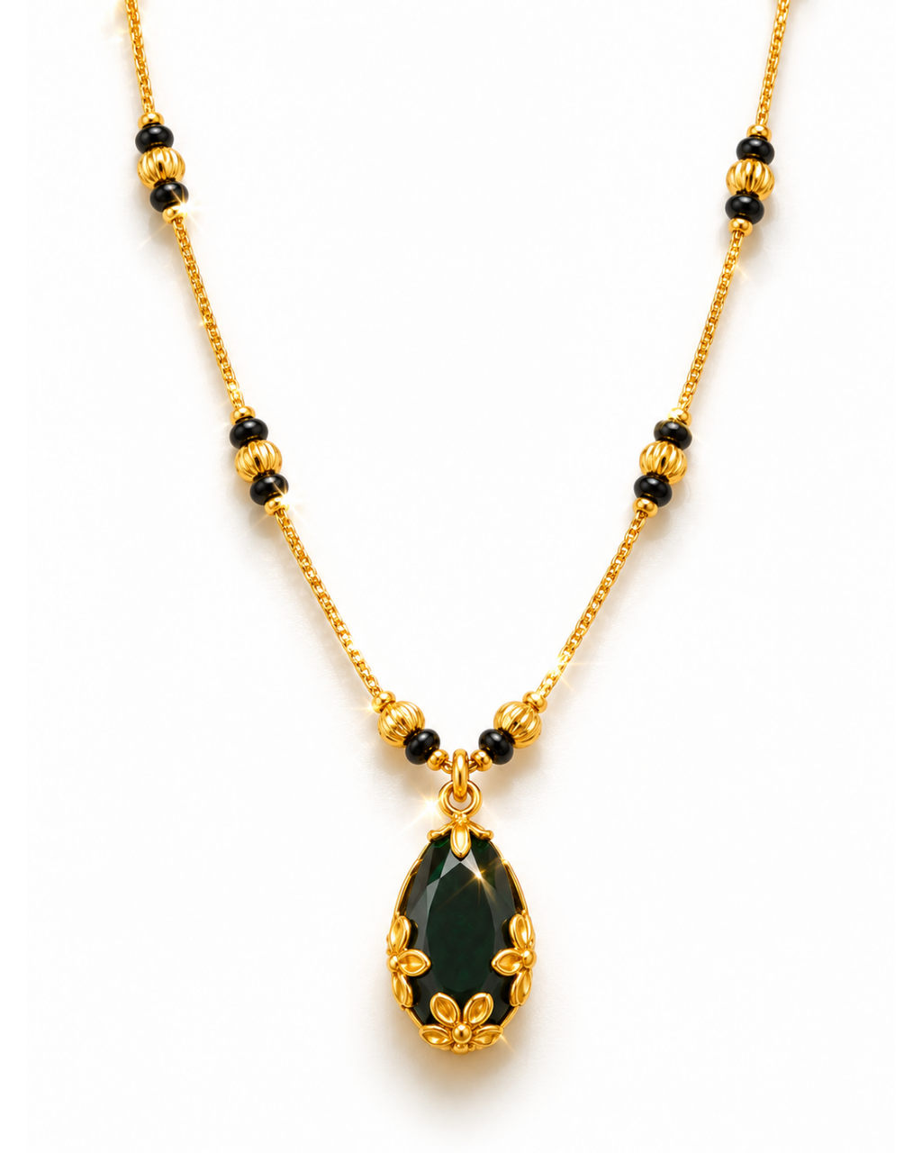 Emerald Drop Mangalsutra