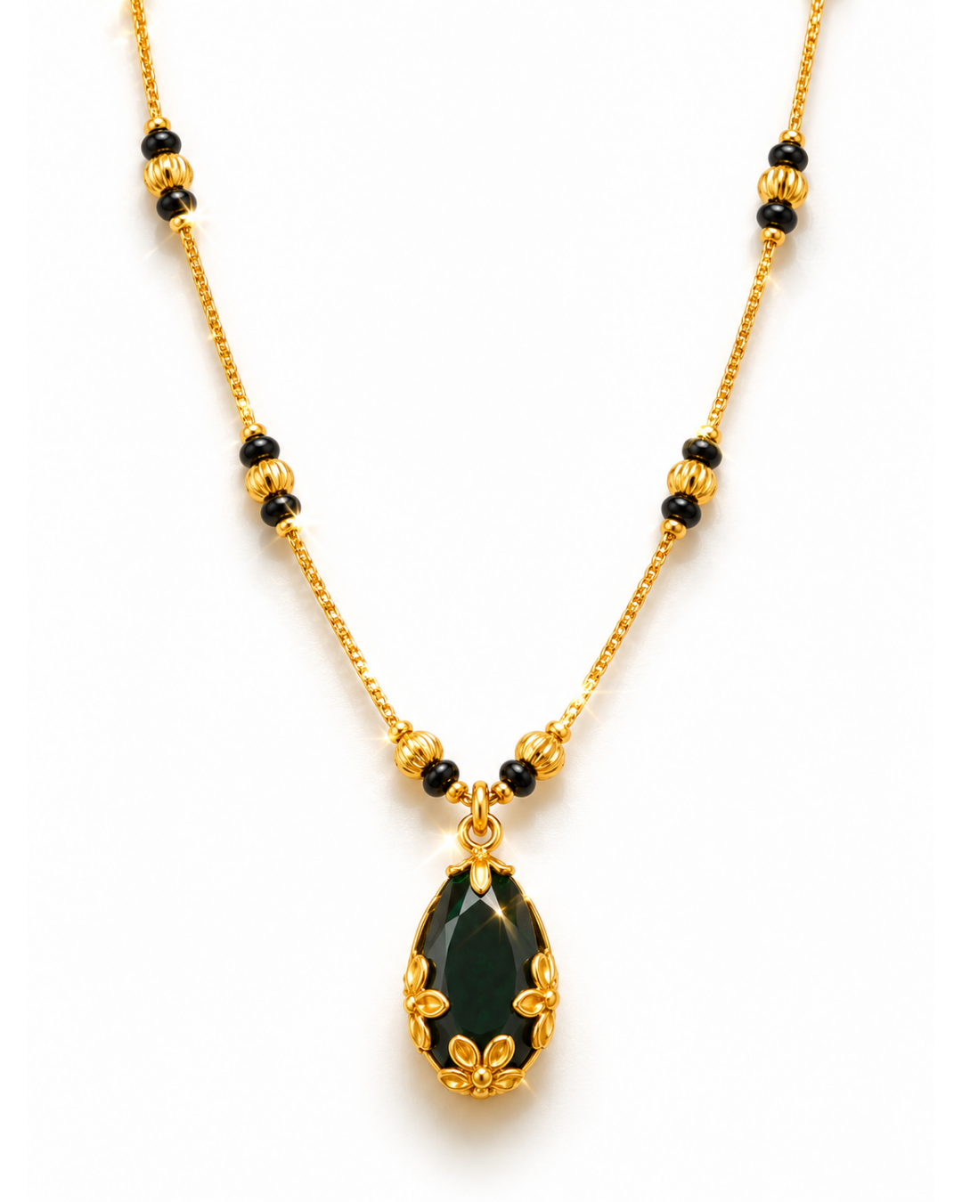 Emerald Drop Mangalsutra