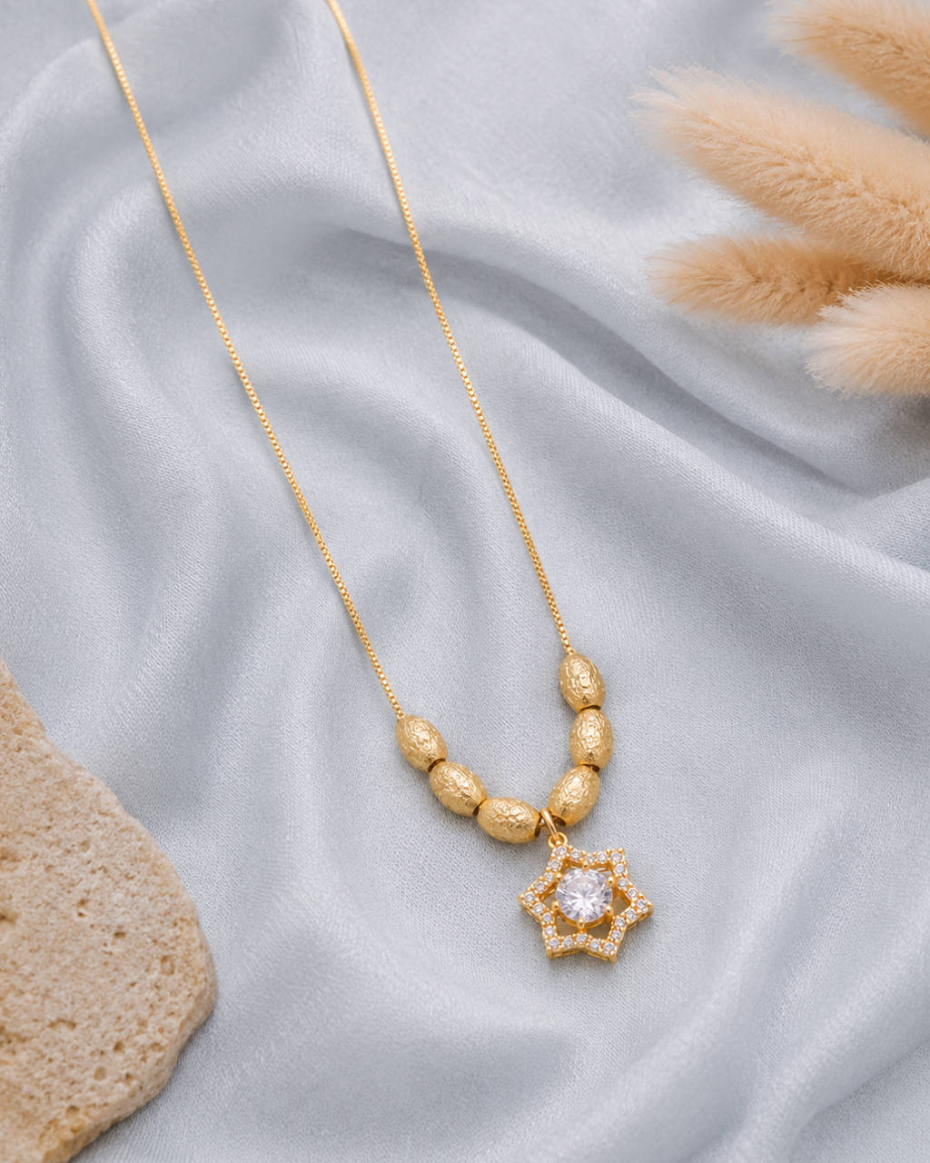 Celestial star crystal pendant necklace