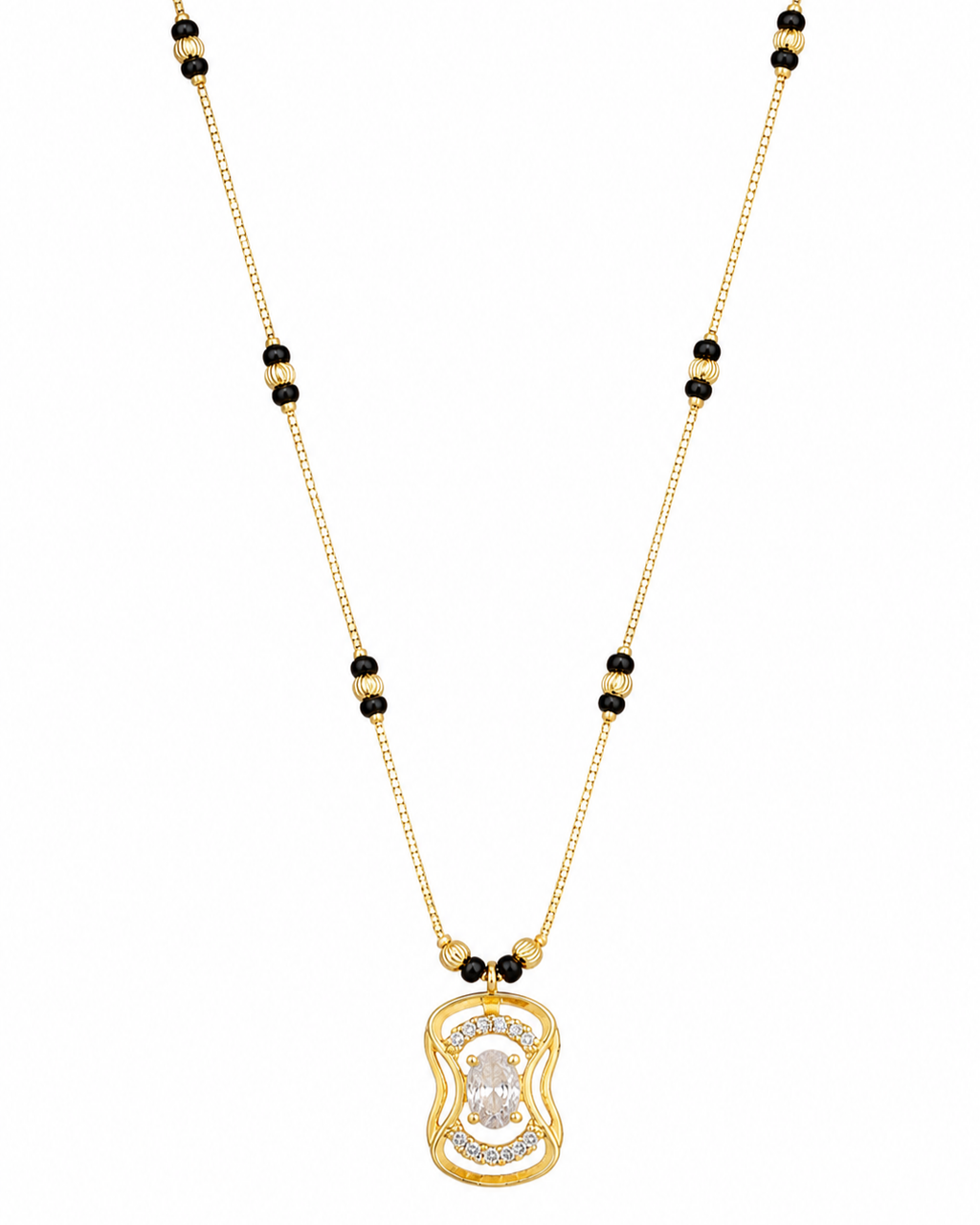Elegant Crystal Mangalsutra Necklace