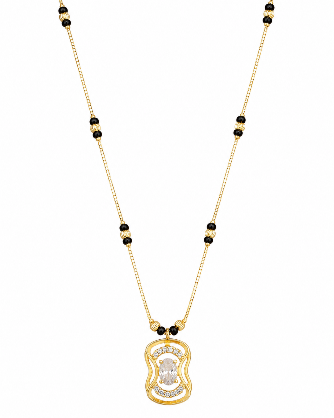 Elegant Crystal Mangalsutra Necklace