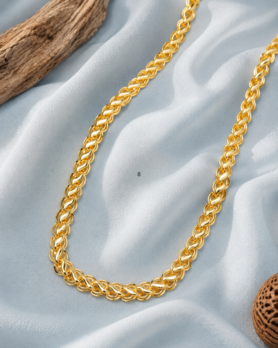 Royal Weave Gold-Plated Chain Necklace