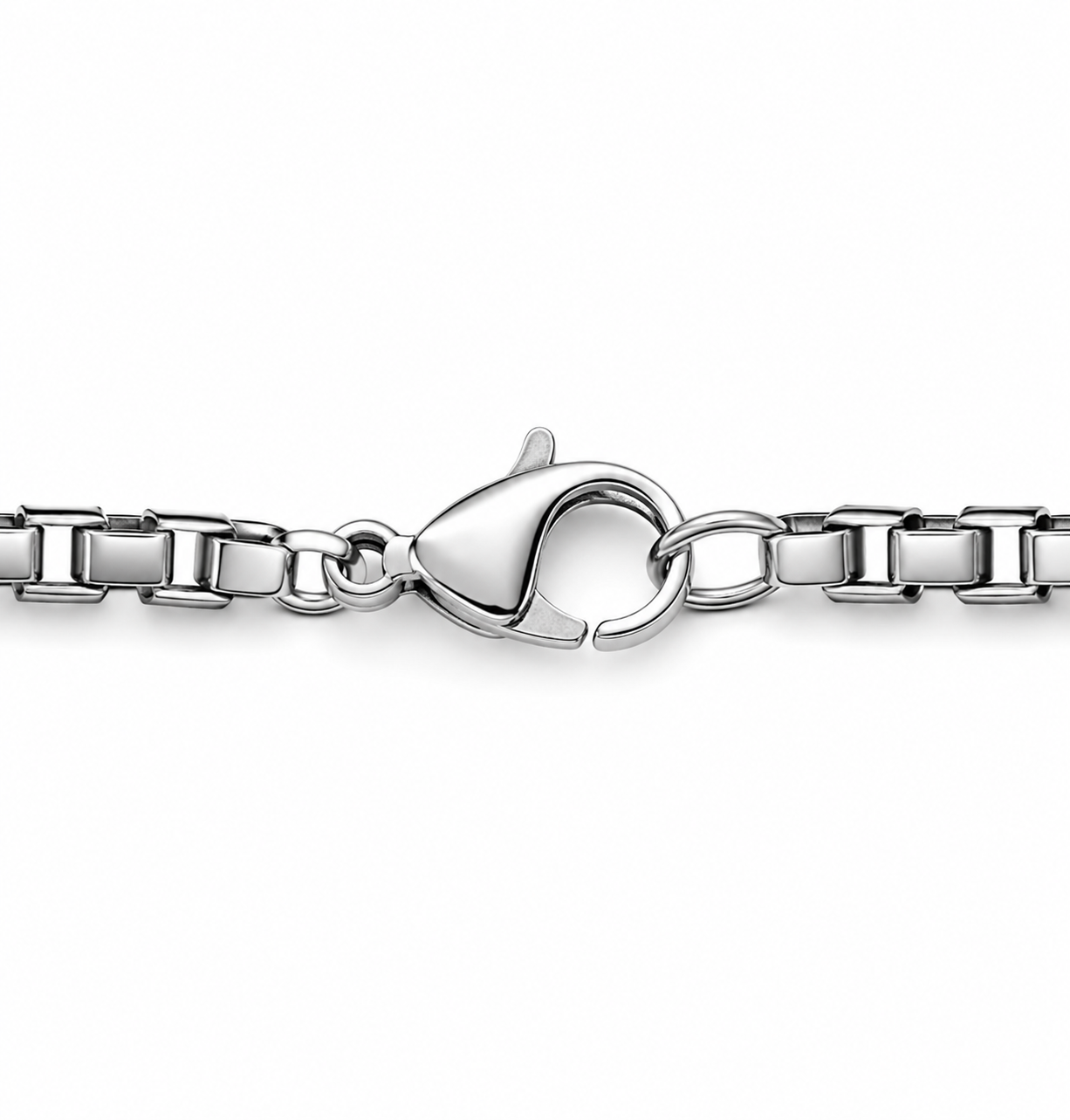 Premium Silver Box Chain Necklace for Men & Women