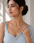 Mint Aura Crystal Pendant Necklace