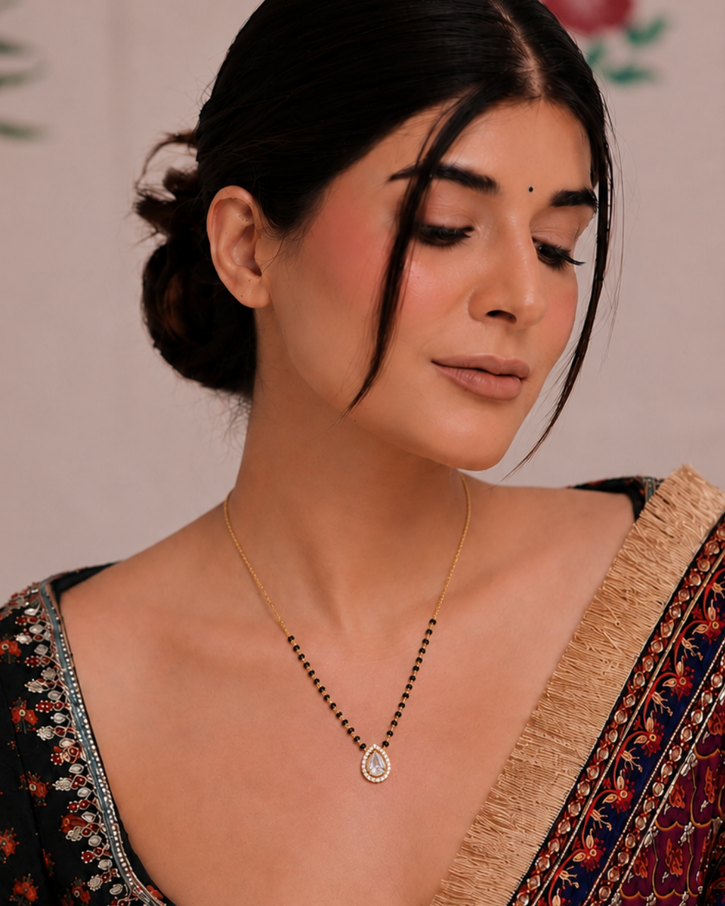 Pear Cut CZ Mangalsutra