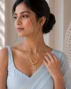 Golden Prism Crystal Necklace