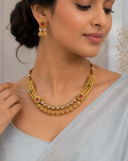 Royal Kundan Floral Choker Necklace Set