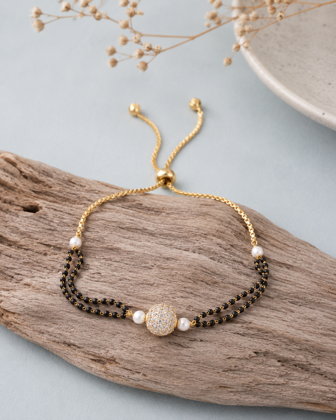 Pearl Charm Mangalsutra Bracelet