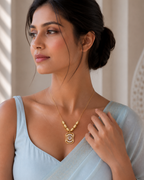 Golden Halo Crystal Necklace