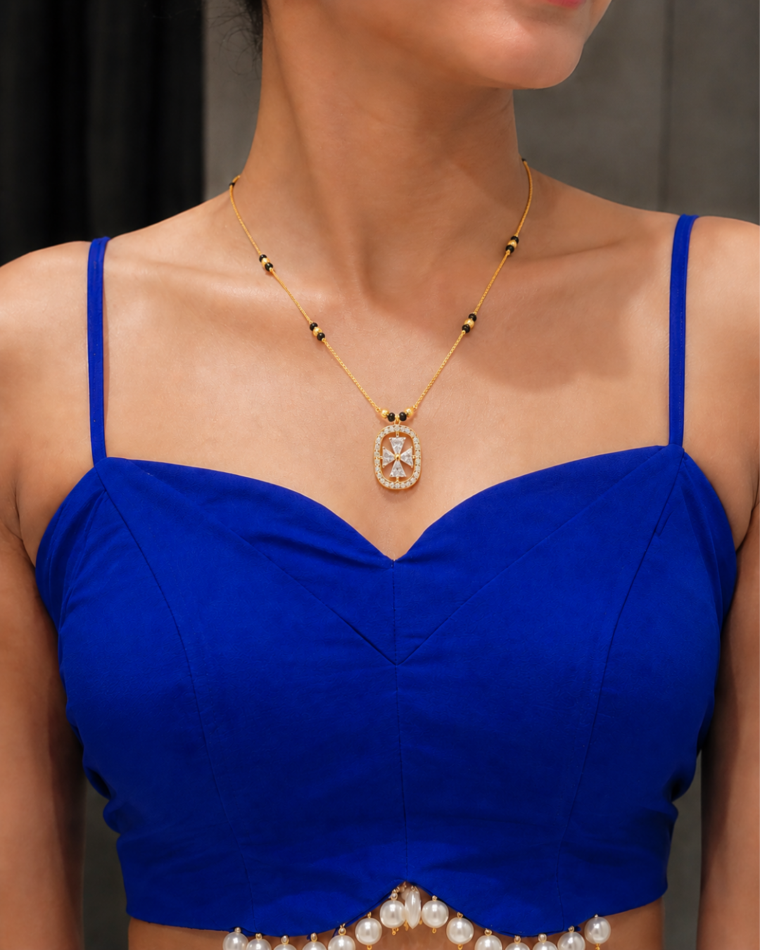 Vintage CZ Pendant Mangalsutra