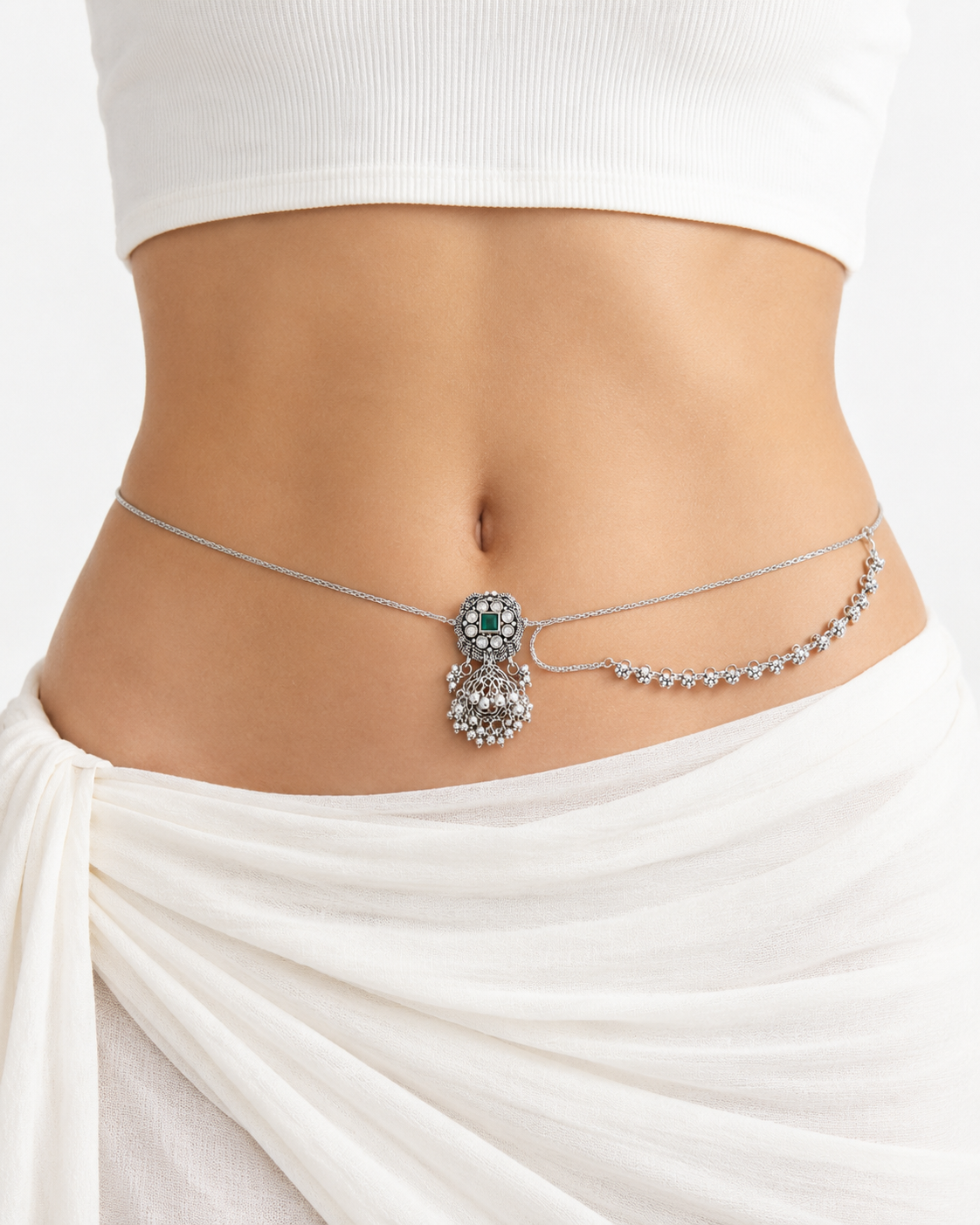 Oxidised Silver Traditional Kamarbandh (Waist Chain)