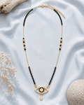 Evil Eye Crystal Mangalsutra with Black Beads