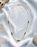 Classic Elegance Mangalsutra with Black Bead Accents