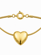 Elegant Gold Heart Snake Chain Necklace for Women