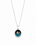 Elegant Dolphin Blue Crystal Pendant Necklace for Women