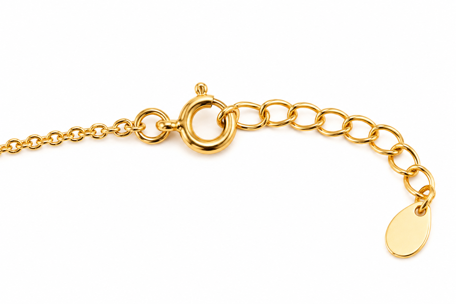Gold-Tone Pink Teardrop Mangalsutra Necklace