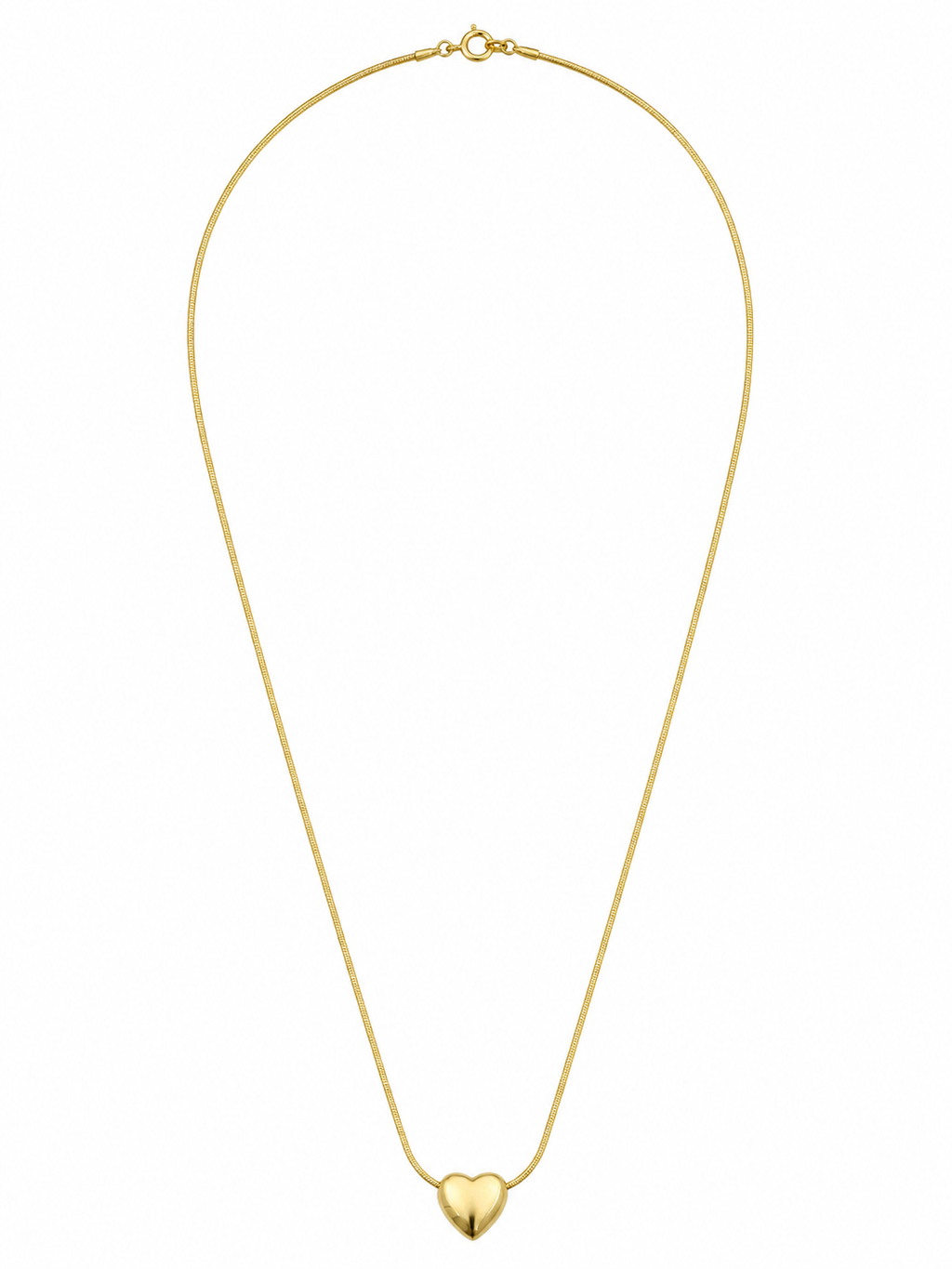 Elegant Gold Heart Snake Chain Necklace for Women