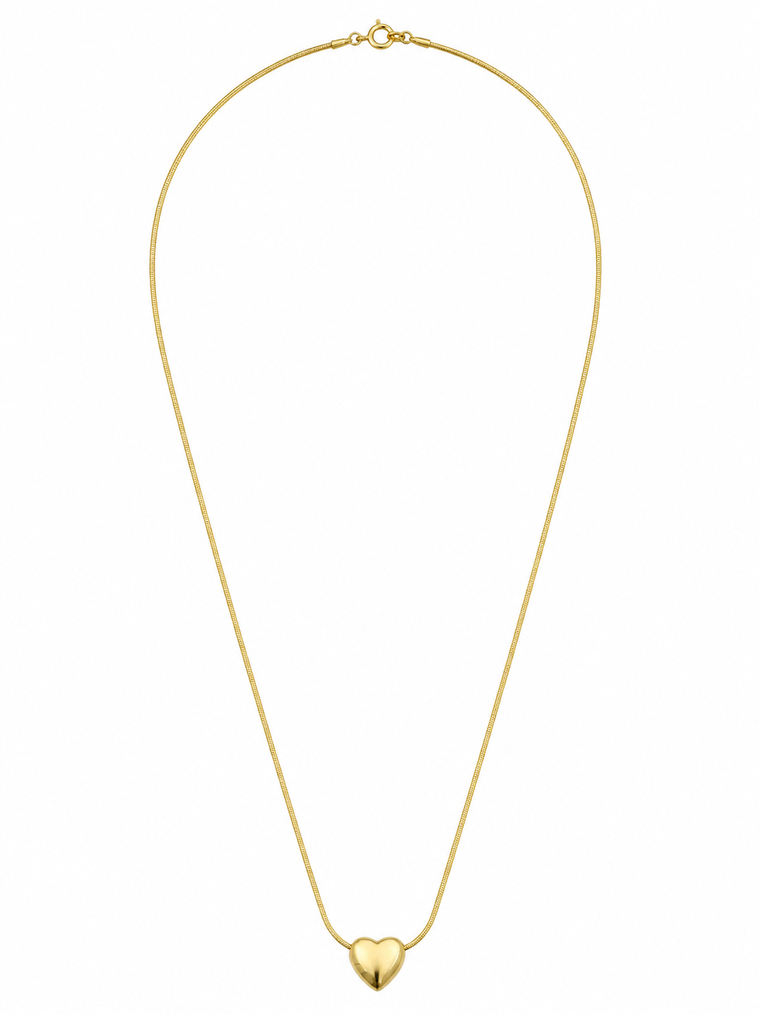 Elegant Gold Heart Snake Chain Necklace for Women